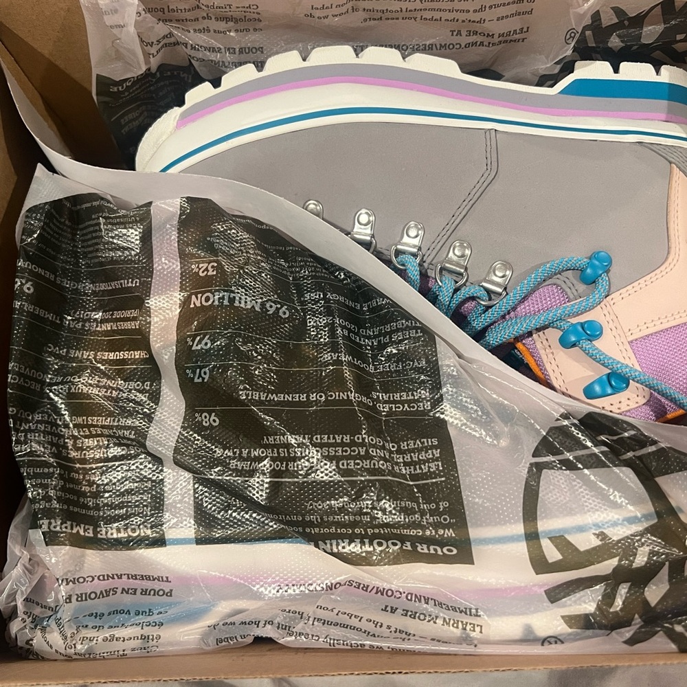 Womens Timberland Euro Hiker Boot - Gray / Purple / Turquoise